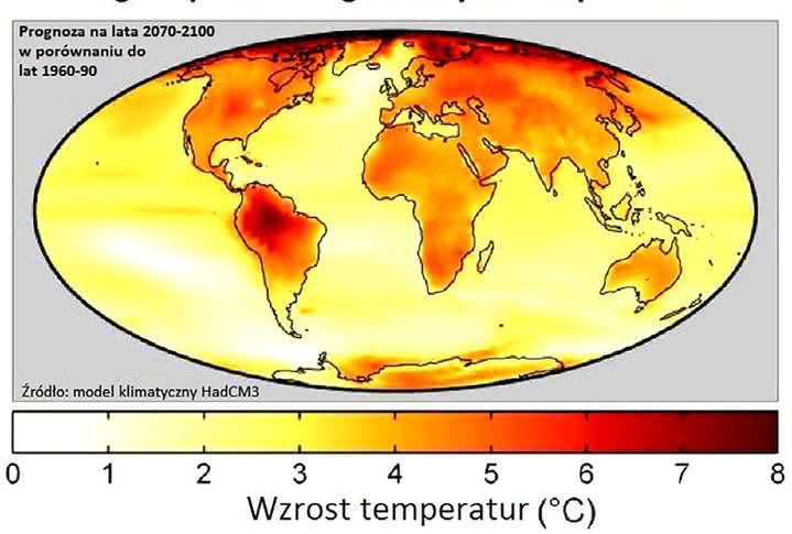 Prognoza wzrostu temperatur na świecie