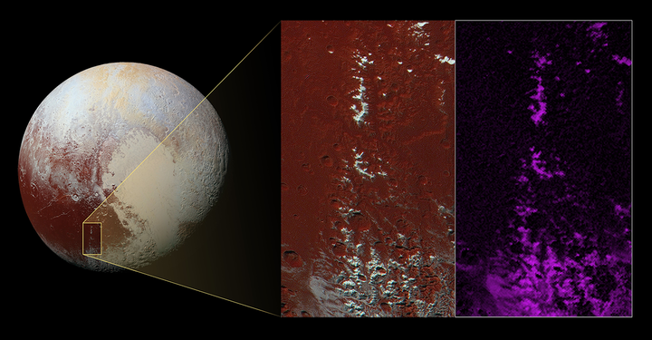 Metanowa pokrywa lodowa na górach Plutona