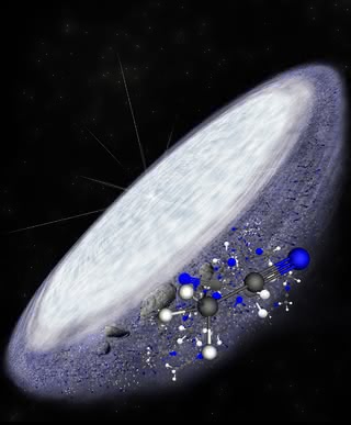Organiczne związki w protoplanetarnym dysku, krążącym wokół gwiazdy MWC 480