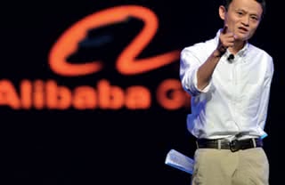 Jack Ma - logo Alibaba.com w tle
