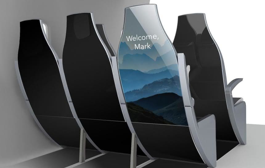 Wizja nowych siedzeń w samolocie