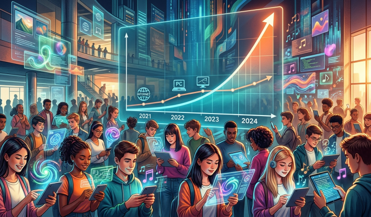Generatywna AI w trzy lata zdobyła połowę populacji. To tempo szybsze niż internetu