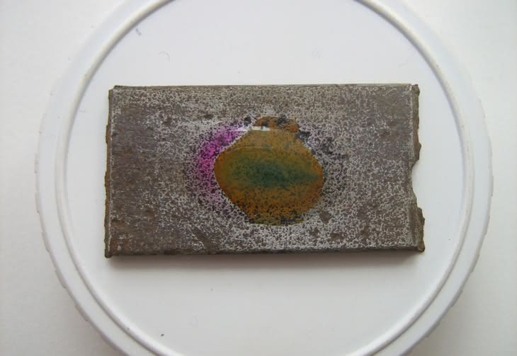 Elektrochemiczna korozja stali w odczynniku ferroksylowym