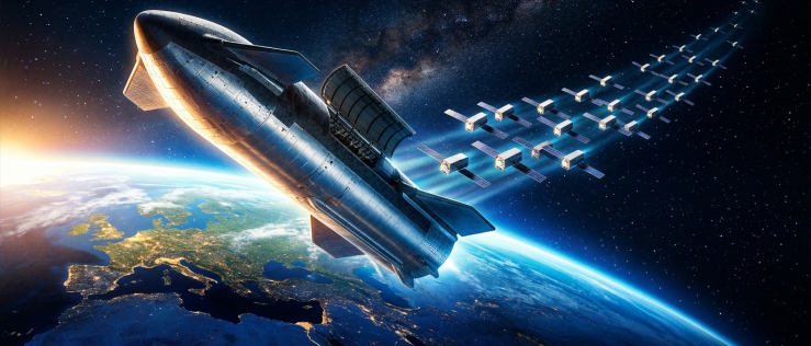 Starship na orbicie: 26 satelitów nowej generacji w jednym locie