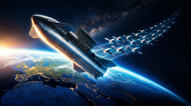 Starship na orbicie: 26 satelitów nowej generacji w jednym locie