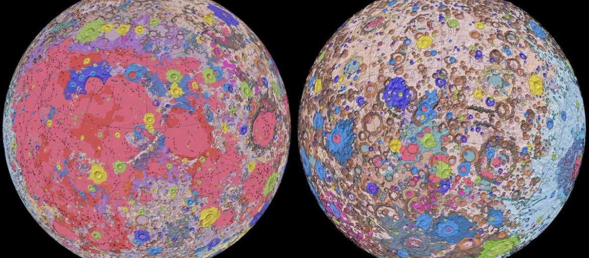Pełna geologiczna mapa Księżyca 