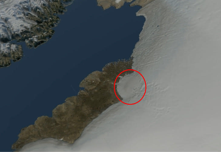 Grenlandzki krater, który może wiele wyjaśnić