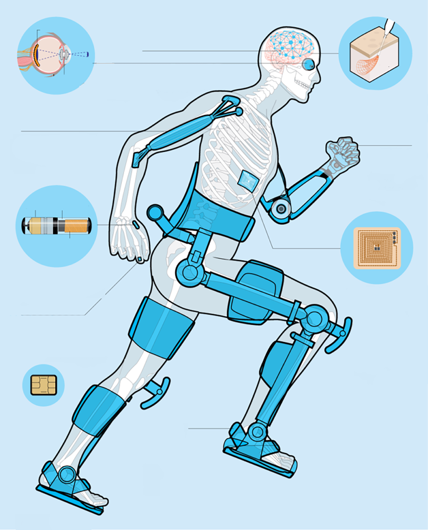 Bioniczny człowiek-cyborg  