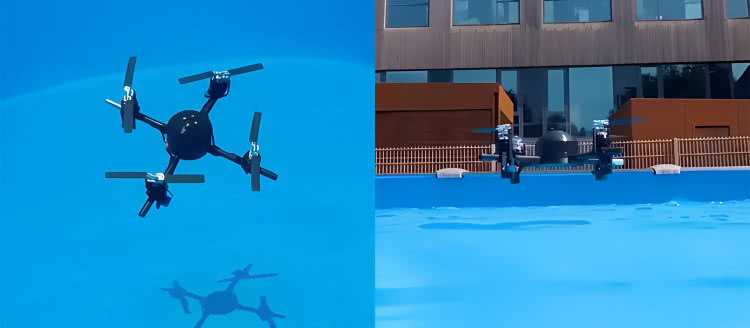 Dron nurkujący, który potrafi przechodzić z lotu do wody - dzieło zespołu złożonego z polskich inżynierów