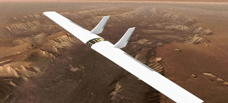 Nadmuchiwany szybowiec na Marsie