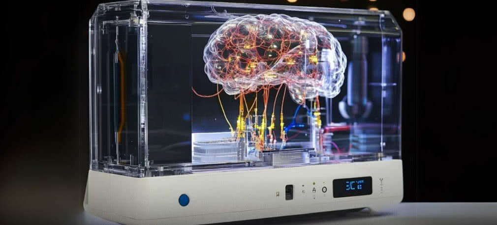 Sztuczny kawałek mózgu z laboratorium