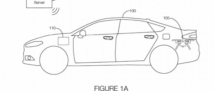 Ford patentuje drona, którego można wypuścić z bagażnika samochodu