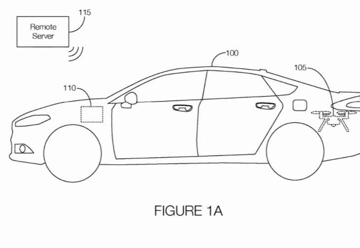 Ford patentuje drona, którego można wypuścić z bagażnika samochodu