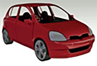 Model pojazdu 3D, wykonany za pomocą techniki Reverse Engineering