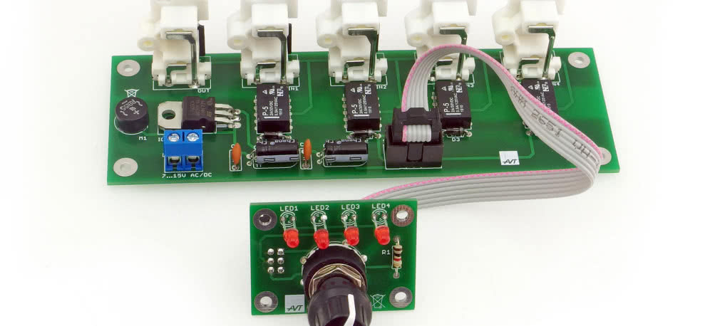 AVT5796 - selektor wejść audio z przełącznikiem obrotowym