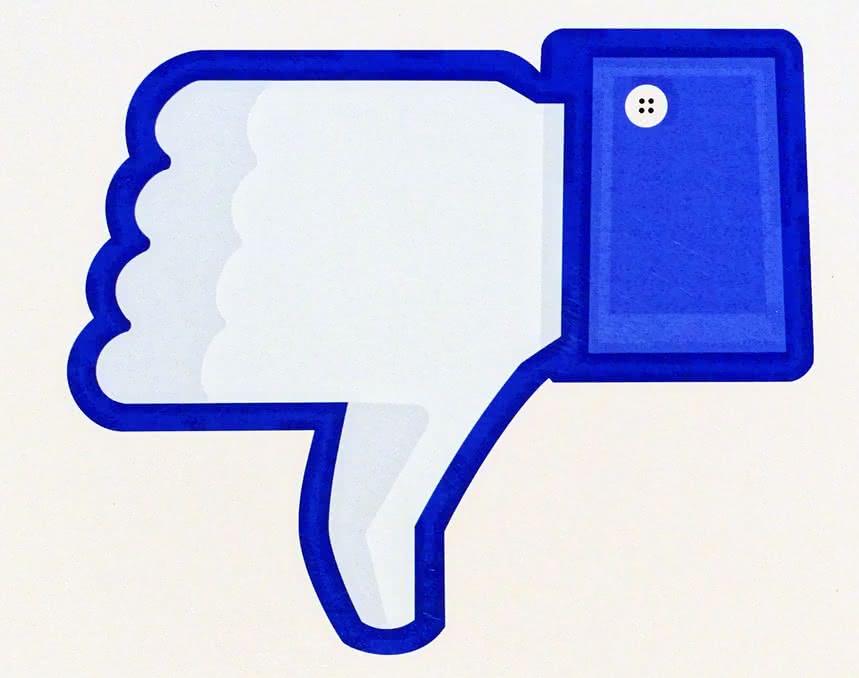 Facebook - palec w dół