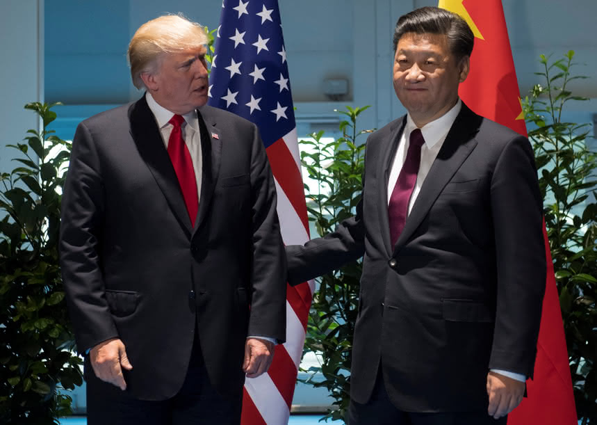 Xi Jinping z Donaldem Trumpem
