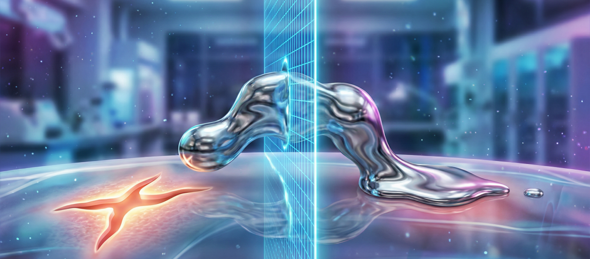 Płynny robot przeciska się przez kraty i scala rany