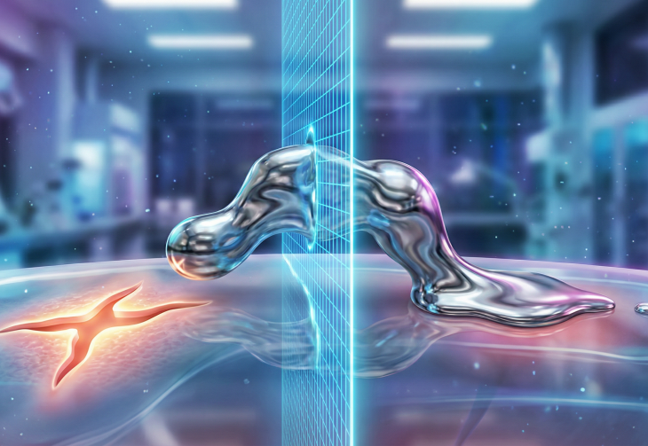 Płynny robot przeciska się przez kraty i scala rany