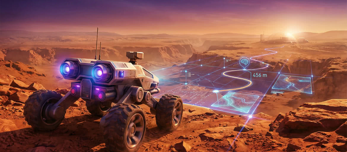 AI przejmuje kierownicę na Marsie: 456 metrów bez ludzkiej pomocy!