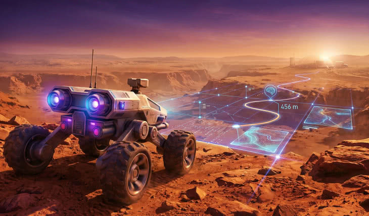 AI przejmuje kierownicę na Marsie: 456 metrów bez ludzkiej pomocy!