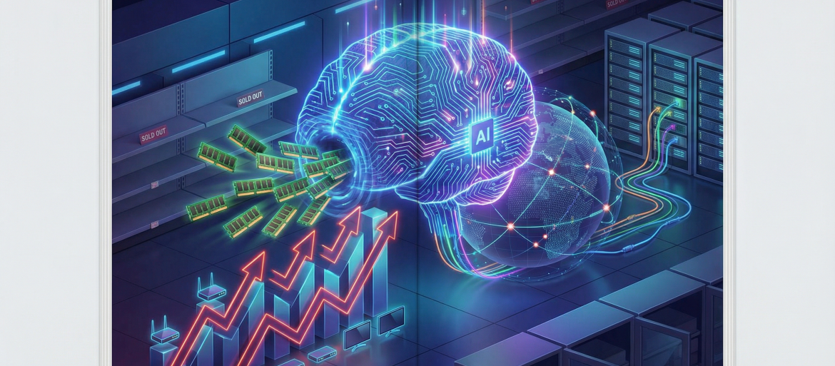 AI zżera pamięć: ceny RAM +600%, routery pustoszeją!