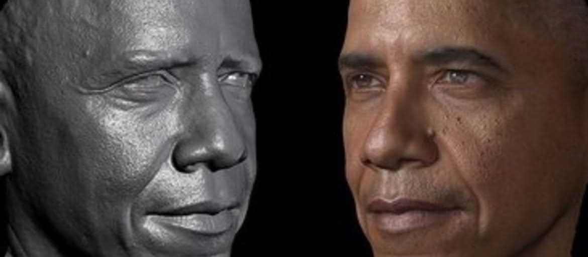 Barack Obama i sobowtór w 3-D