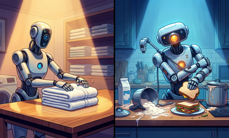 Robot układa 850 ręczników bez mrugnięcia – kuchnia wciąż poza ligą