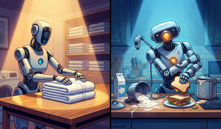 Robot układa 850 ręczników bez mrugnięcia – kuchnia wciąż poza ligą