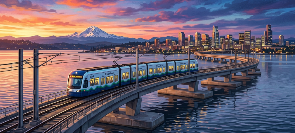 Szyny na falach - pierwsza na świecie pływająca kolej połączyła Seattle i Bellevue