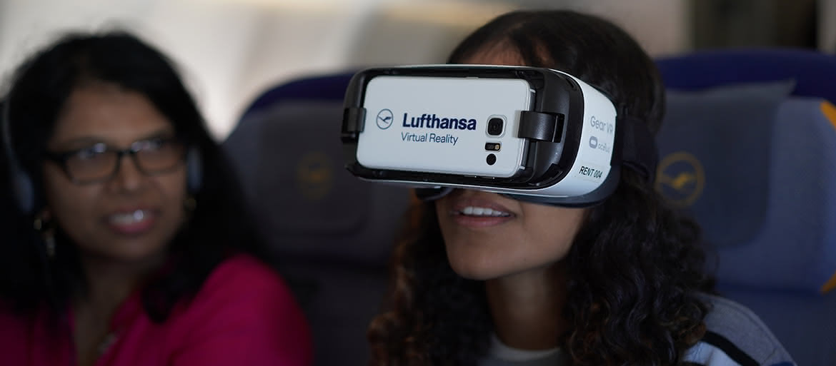 Lufthansa testuje VR dla pasażerów samolotu