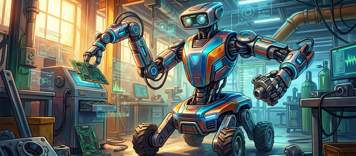 Alfie - dwuręczny robot z Physical AI przełamuje schematy automatyzacji