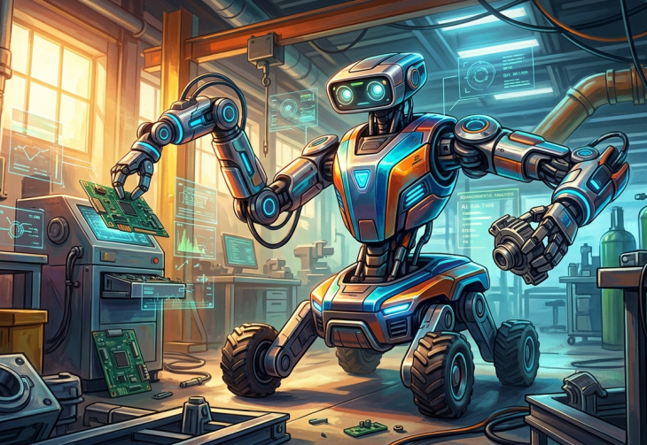 Alfie - dwuręczny robot z Physical AI przełamuje schematy automatyzacji