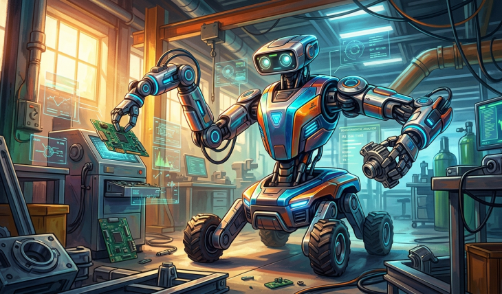 Alfie - dwuręczny robot z Physical AI przełamuje schematy automatyzacji