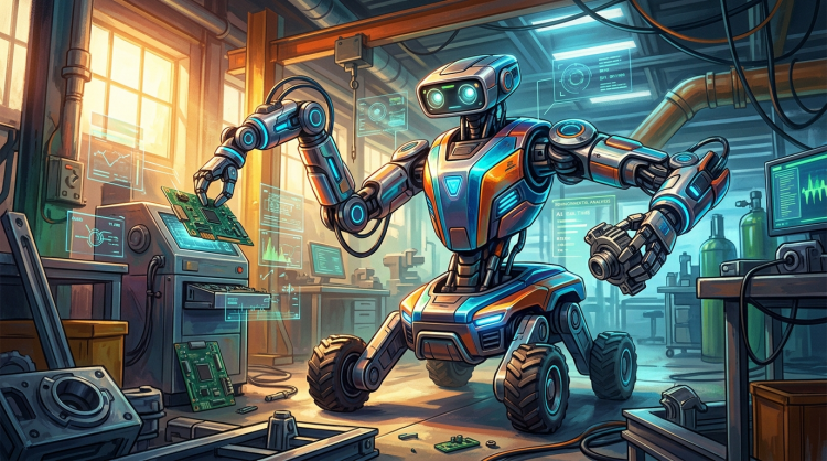 Alfie - dwuręczny robot z Physical AI przełamuje schematy automatyzacji