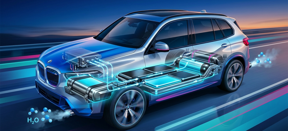 Płaskie zbiorniki wodorowe BMW wydłużają zasięg do 750 kilometrów