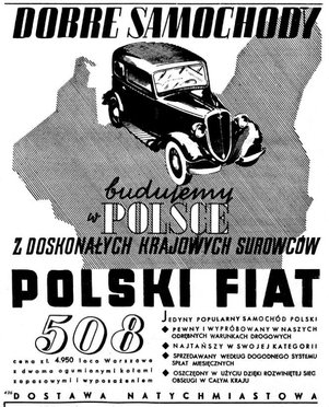 Reklama Polskiego Fiata 508